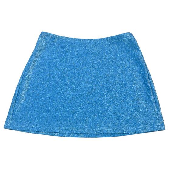 Victoria’s Secret Pink Shimmer Glitter Blue Mini Swim Cover Up Skirt XS - Picture 3 of 11